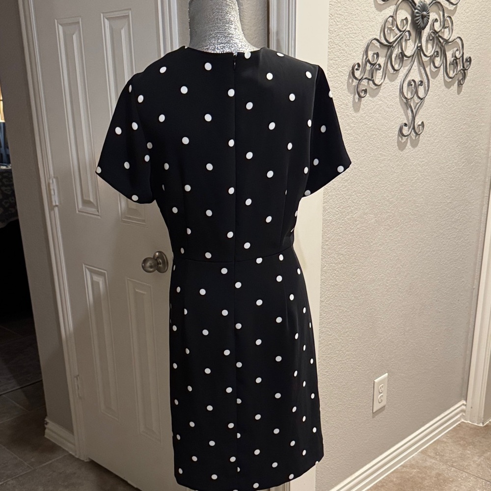 Ann Taylor Black Dress with White Dots - Picture 3 of 5